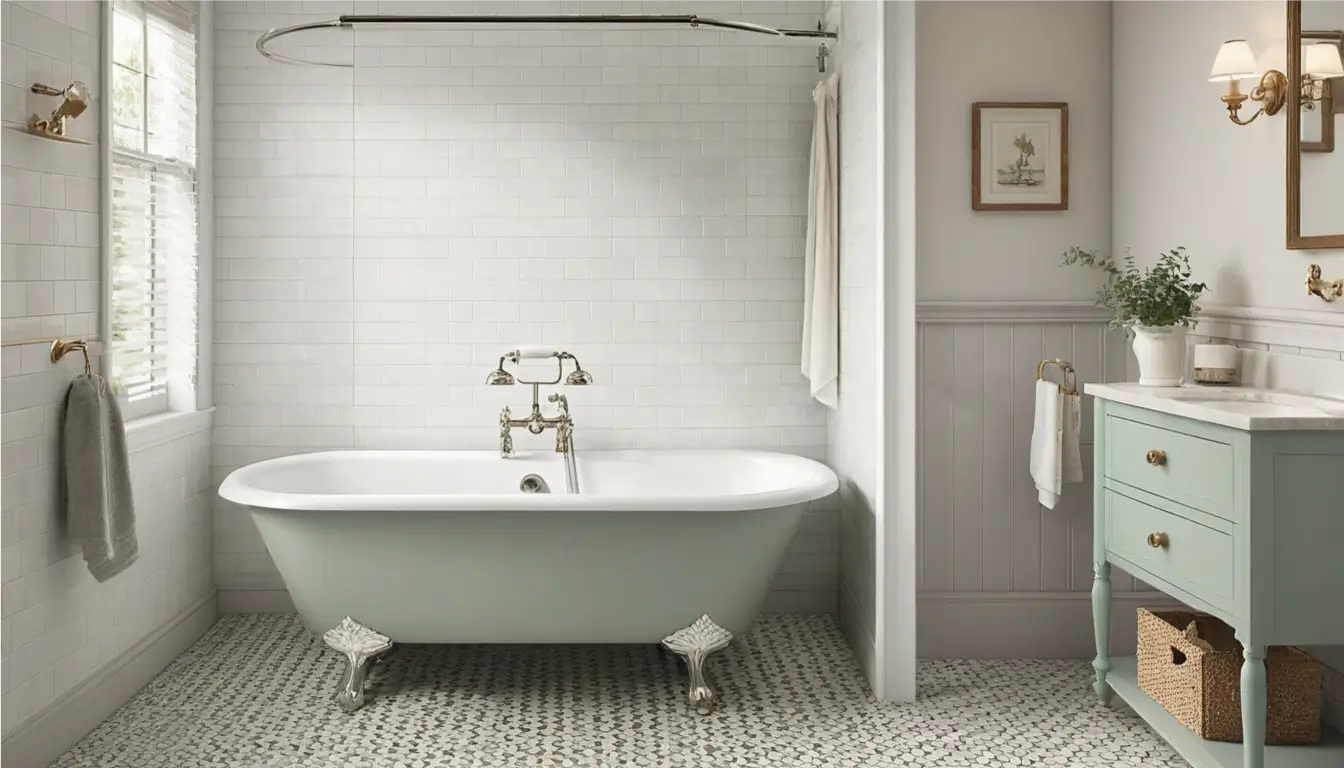 ¿Sabes cómo conseguir baños pequeños, vintage y funcionales?