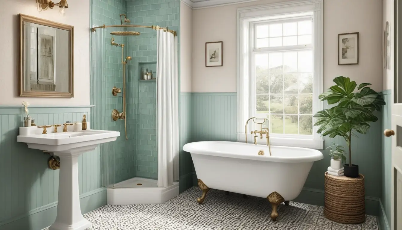 Los 10 mandamientos para conseguir cuartos de baño pequeños vintage
