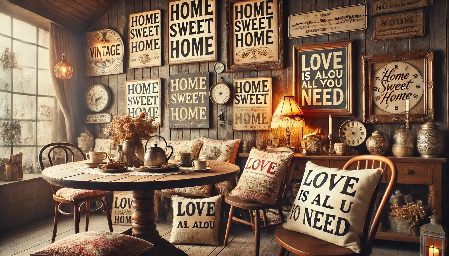 Frases vintage: cómo integrar mensajes retro en tu decoración